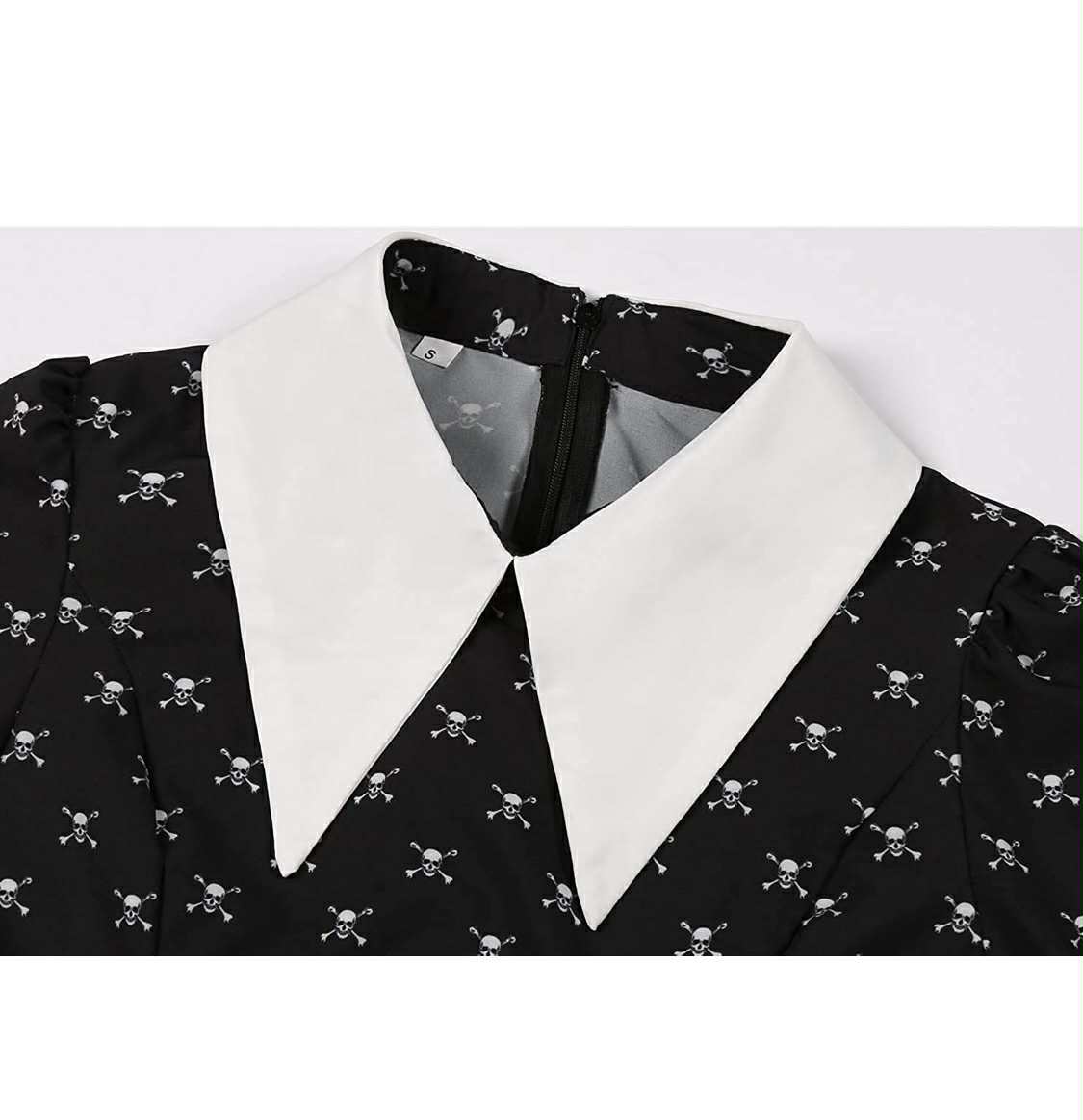 Wednesday black & white dress adult