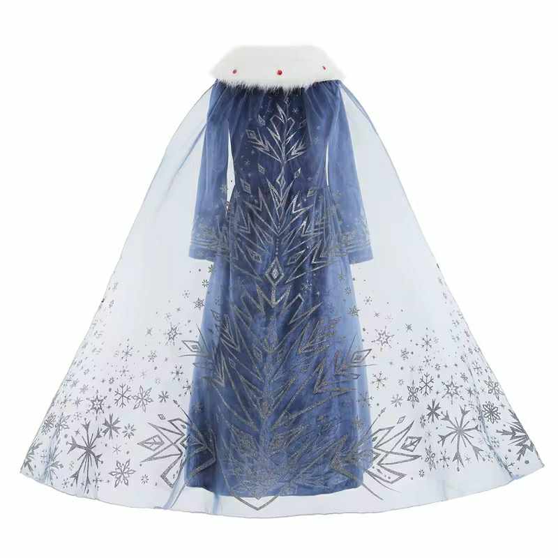 Elsa dark blue velvet dress