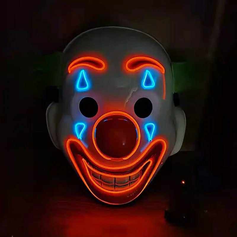 Scary clown LED mask
