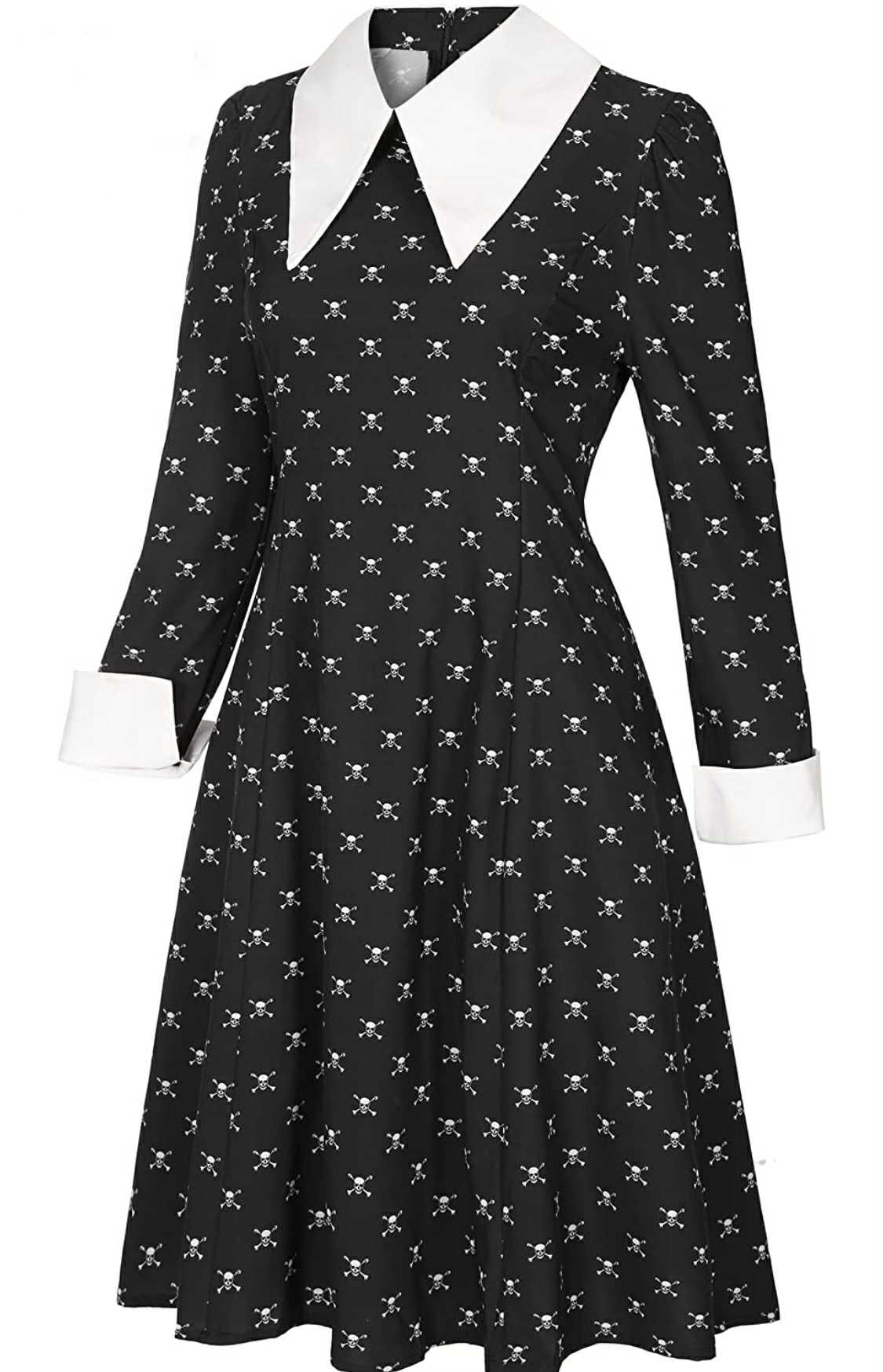 Wednesday black & white dress adult
