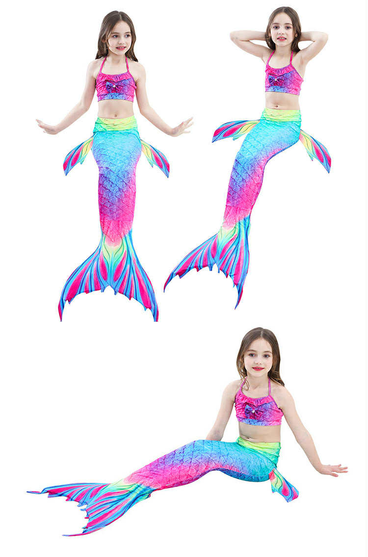 Hafmeyjan sundföt rainbow - með sporði