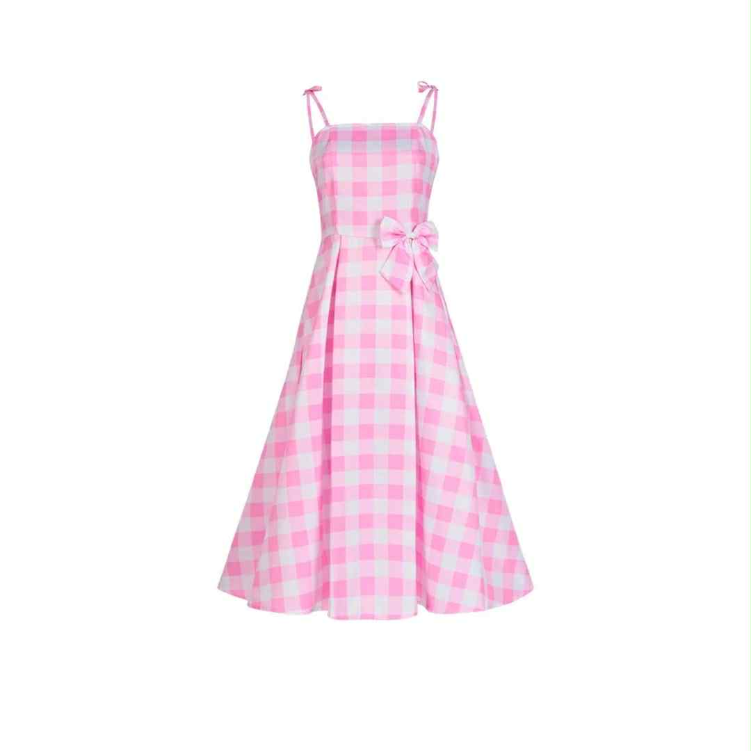 Barbie pink & white dress
