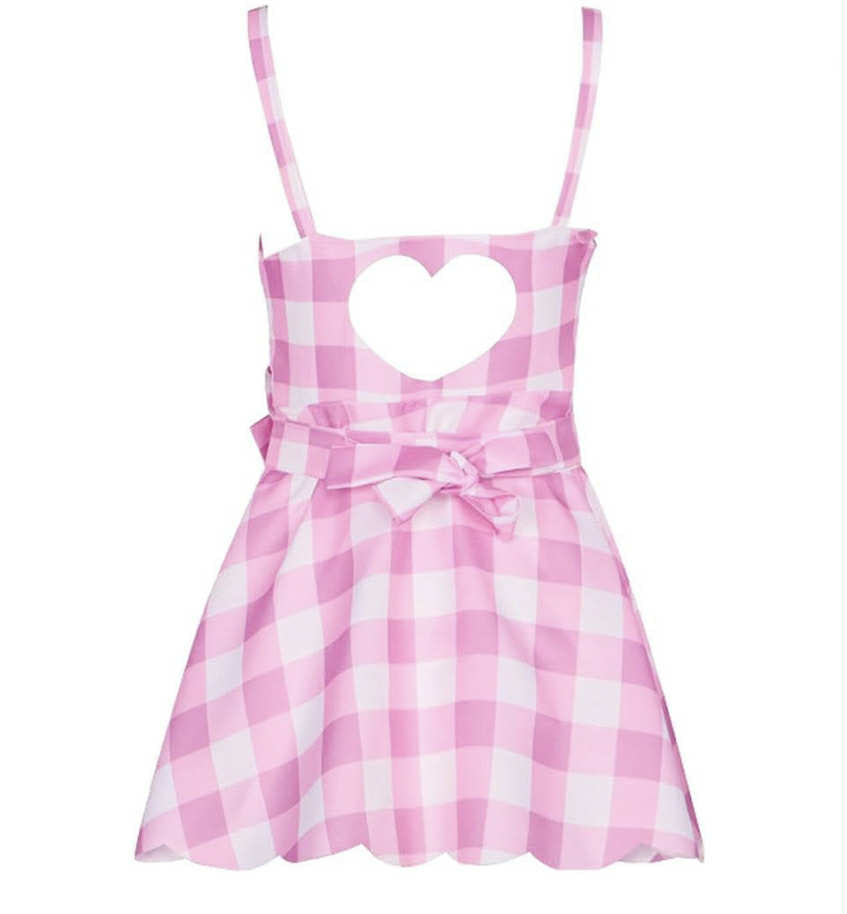 Barbie pink & white SHORT dress